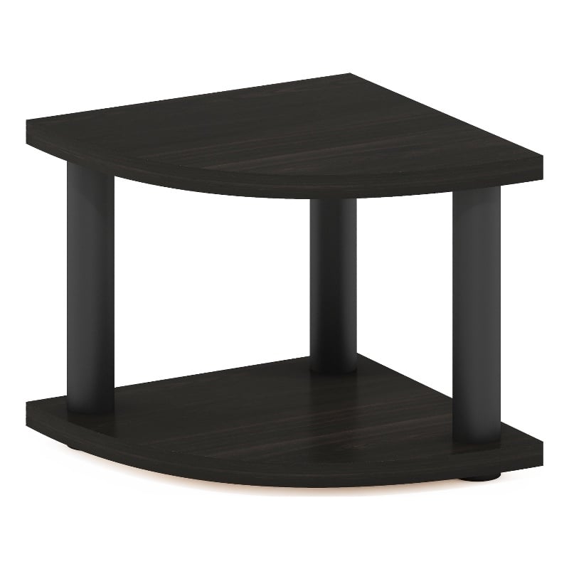 Pemberly Row 2-Tier Corner Countertop Organizer Shelf in Espresso/Black