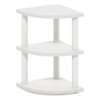 Pemberly Row Turn-N-Tube 3-Tier Corner Countertop Organizer Shelf in White