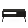 Pemberly Row Mid-Century Coffee Table with Wood Legs in Espresso