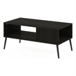 Pemberly Row Mid-Century Coffee Table with Wood Legs in Espresso