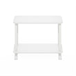 Pemberly Row Turn-N-Tube Rectangle End Table with Casters in White