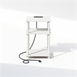 Pemberly Row 3-Tier Turn-N-Tube Open Storage Nighstand in Bedside White