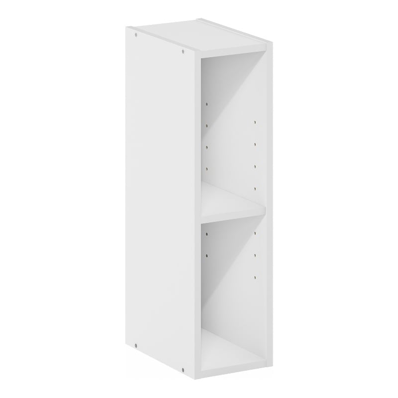 Pemberly Row 2-Tier Storage Shelf Bookcase in 6-Inch Width in White