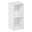 Pemberly Row 2-Tier Storage Shelf Bookcase in 10-Inch Width in White