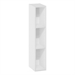 Pemberly Row 3-Tier Storage Shelf Bookcase in 6-Inch Width in White