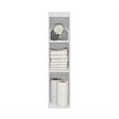 Pemberly Row 3-Tier Storage Shelf Bookcase in 8-Inch Width in White