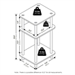 Pemberly Row 3-Tier Turn-N-Tube End Table in 1-Pack in Amber Pine/Black