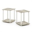 Pemberly Row Engineered Wood End Table in Sonoma Oak/White (Set of 2)