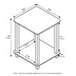 Pemberly Row Engineered Wood End Table in Sonoma Oak/White (Set of 2)
