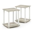 Pemberly Row Engineered Wood End Table in Sonoma Oak/White (Set of 2)