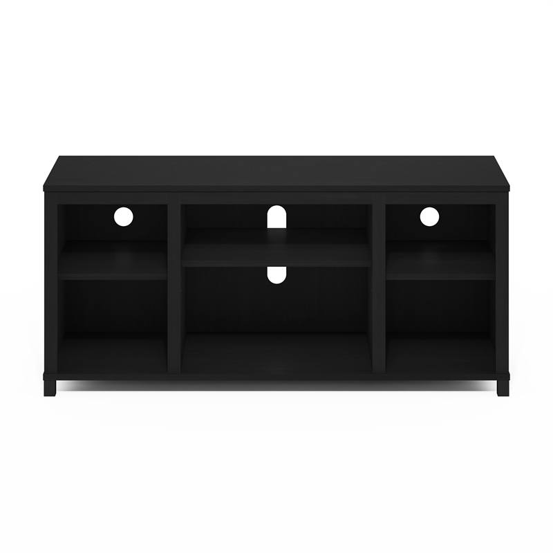 Pemberly Row TV Stand with Shelves for TV up to 55-inch in Americano