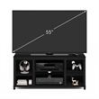 Pemberly Row TV Stand with Shelves for TV up to 55-inch in Americano