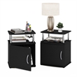 Pemberly Row End Table in Americano in Stainless Steel Tubes
