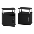 Pemberly Row End Table in Americano in Stainless Steel Tubes