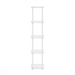 Pemberly Row Turn-N-Tube 5-Tier Corner Square Rack Display Shelf in White
