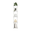 Pemberly Row Turn-N-Tube 5-Tier Corner Square Rack Display Shelf in White