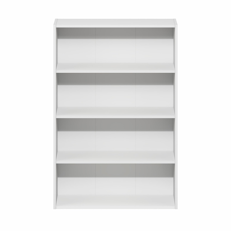 Pemberly Row 4-Tier Open Shelf Bookcase 6x24x35-inches in White