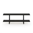 Pemberly Row Turn-N-Tube Engineered Wood 2-Tier Wide Shelf in Espresso/Black