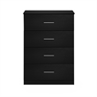 Pemberly Row Contemporary 4-Drawer Dresser with Handle in Americano