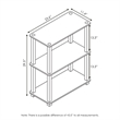 Pemberly Row Turn-S-Tube 3-Tier Shelf Display Rack in Black Set of 2