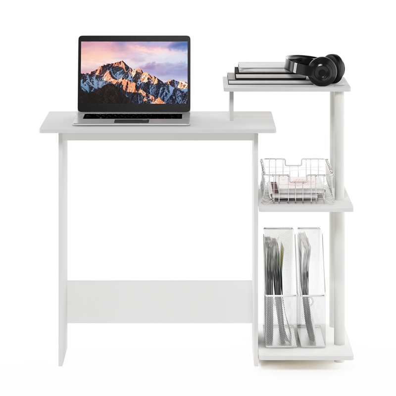 Pemberly Row Contemporary Laptop/Notebook/Computer Desk in White