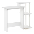 Pemberly Row Contemporary Laptop/Notebook/Computer Desk in White
