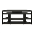 Pemberly Row Contemporary Corner TV Stand TV up to 55 Inches in Espresso
