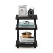 Pemberly Row Turn-N-Tube Wood 3-Tier Shelf with Classic Tubes in Espresso/Black