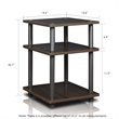 Pemberly Row Turn-N-Tube Contemporary Wood Multipurpose Shelf in Espresso/Black