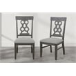 Pemberly Row Pine Wood Dining Room Side Chair in Antique Gray (Set of 2)