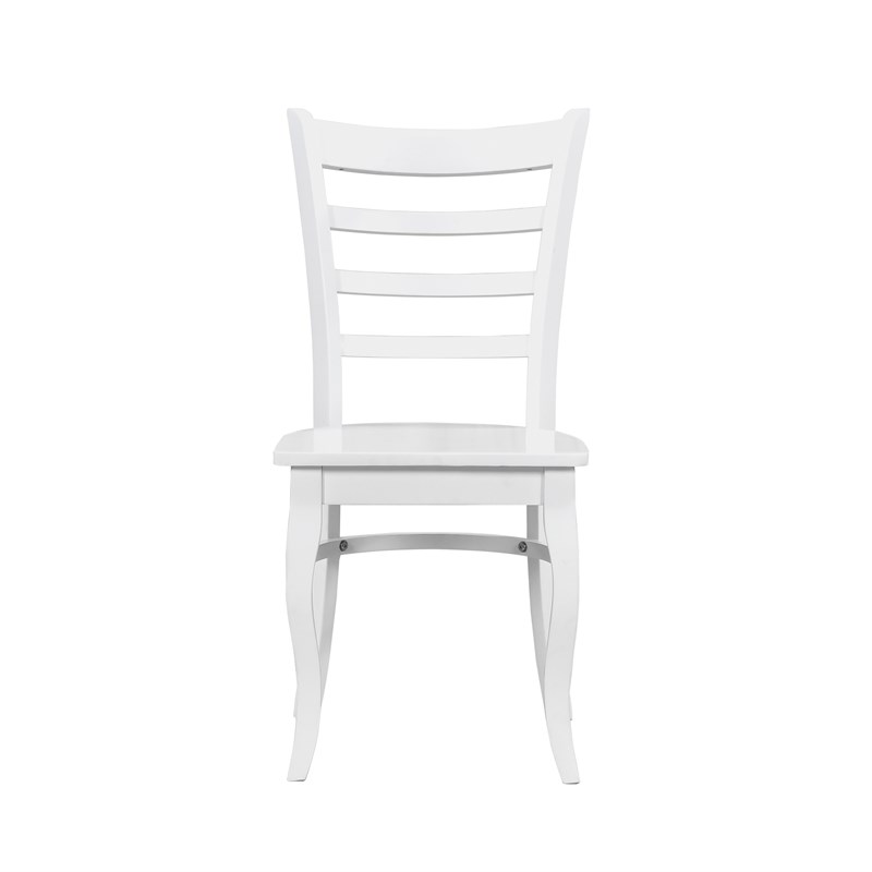 Pemberly Row Wood Dining Room Side Chair - Set of 2 in White