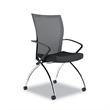 Pemberly Row Contemporary High-Back Guest Chair in Black (Set of 2)