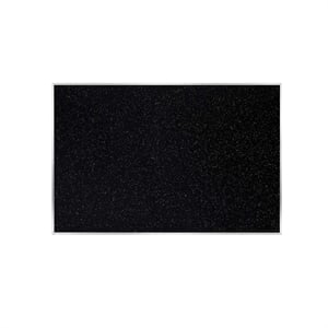 Pemberly Row 4' x 6' Rubber Bulletin Board with Aluminum Frame in Multi-Color
