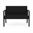 Pemberly Row Reception Waiting Room Healthcare Loveseat in Black