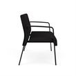 Pemberly Row Reception Waiting Room Healthcare Loveseat in Black