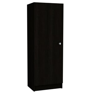 Pemberly Row Modern / Contemporary Engineered Wood Pantry in Black