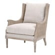 Pemberly Row Modern Transitional Fabric Club Chair in Gray Finish