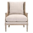 Pemberly Row Modern Transitional Fabric Club Chair in Gray Finish