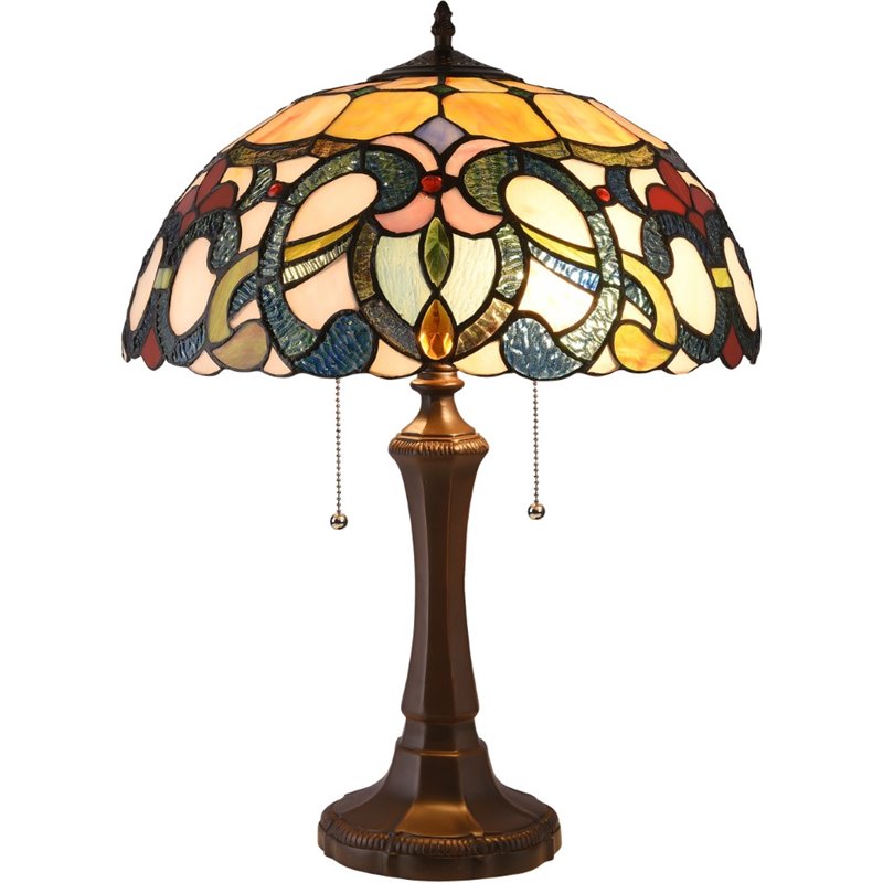 Pemberly Row Dark Bronze 2 Light Victorian Table Lamp 16