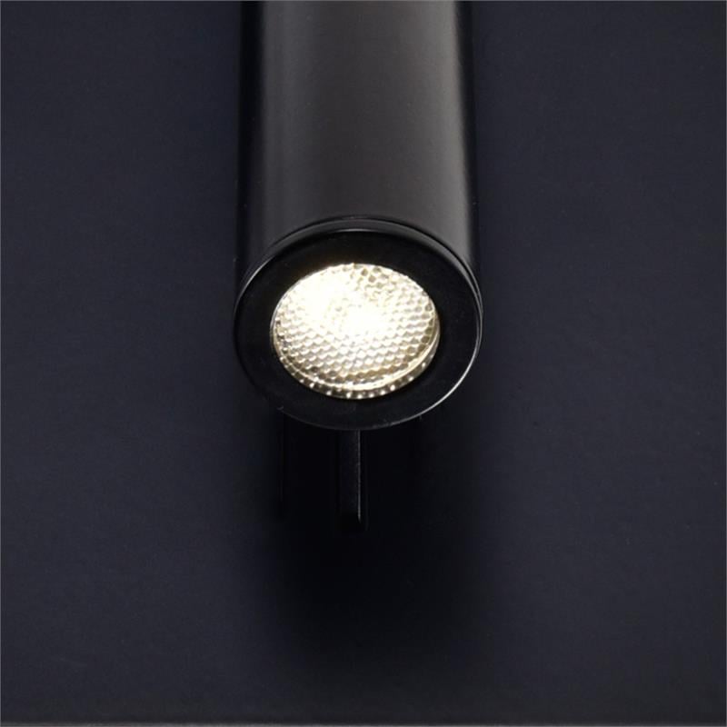 Pemberly Row Contemporary Metal LED Integrated Fixture Sconce in Black