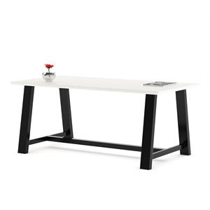 Pemberly Row 3.5 x 6 FT Conference Table in White - Standard Height