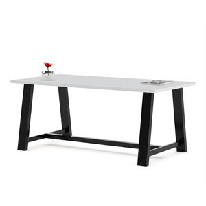 Pemberly Row 3.5 x 6 FT Conference Table in Fashion Grey - Standard Height