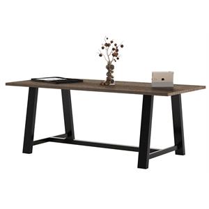 Pemberly Row 3 x 7 FT Conference Table in Studio Teak - Standard Height