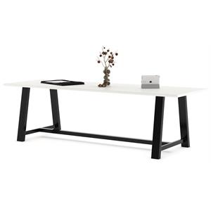 Pemberly Row 3.5 x 9 FT Conference Table in White - Standard Height
