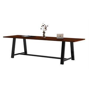 Pemberly Row 3.5 x 10 FT Conference Table in Mahogany - Standard Height