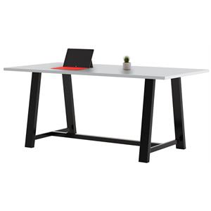 Pemberly Row 3 x 7 FT Conference Table in Fashion Grey - Standard Height
