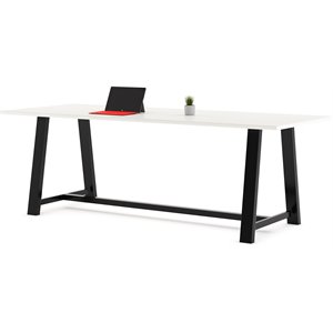 Pemberly Row 3.5 x 10 FT Conference Table in White - Standard Height