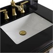 Pemberly Row Solid Wood Single Rectangle Sink Vanity in Dark Gray/Black Galaxy