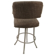Pemberly Row Checkered 360 Degree Swivel Counter Metal Bar Stool in Brown
