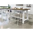 Pemberly Row Contemporary Cafe Table and 6 Chairs Set in White